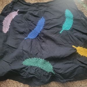 Embroidered feather skirt
